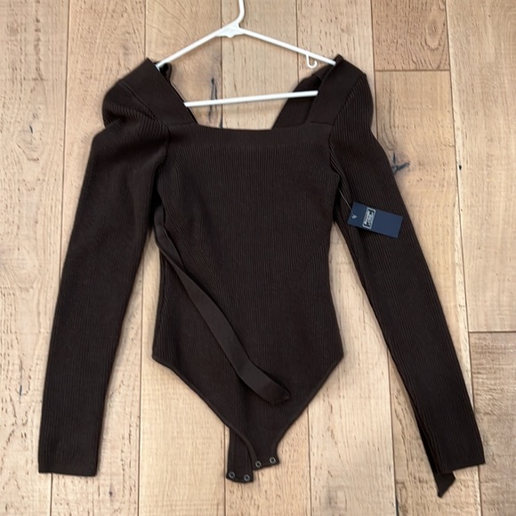 ❗️sold❗️Abercrombie & Fitch tie back sweater bodysuit - Picture 2 of 2